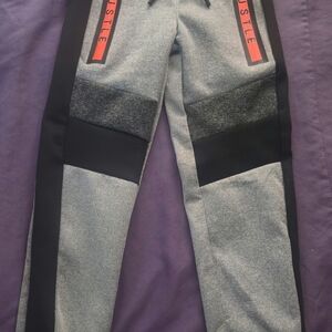 Zero Nineteen Gray and Black Joggers with Red Detail-NWT
